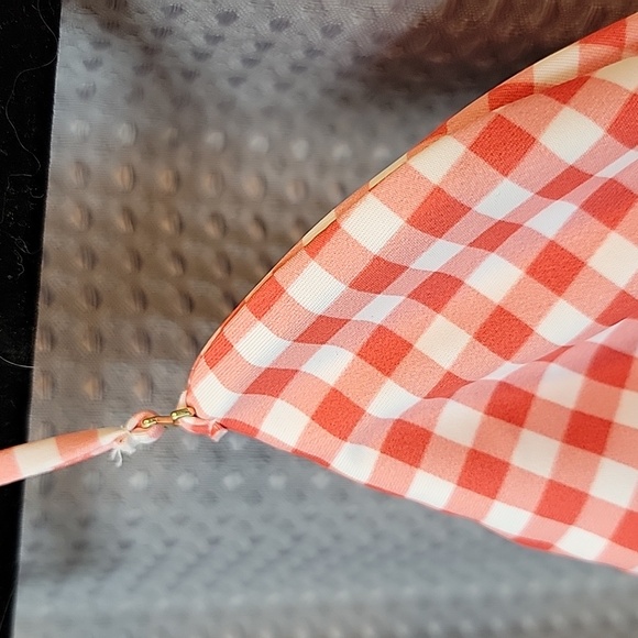 NWT Skatie Gingham Picnic Tie Bikini Top Size XL - Picture 3 of 7